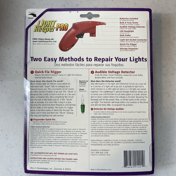 New Light Keeper Pro Gun Comp Repair Tool Fixes Holiday Christmas Tree Light Set - Picture 4 of 6